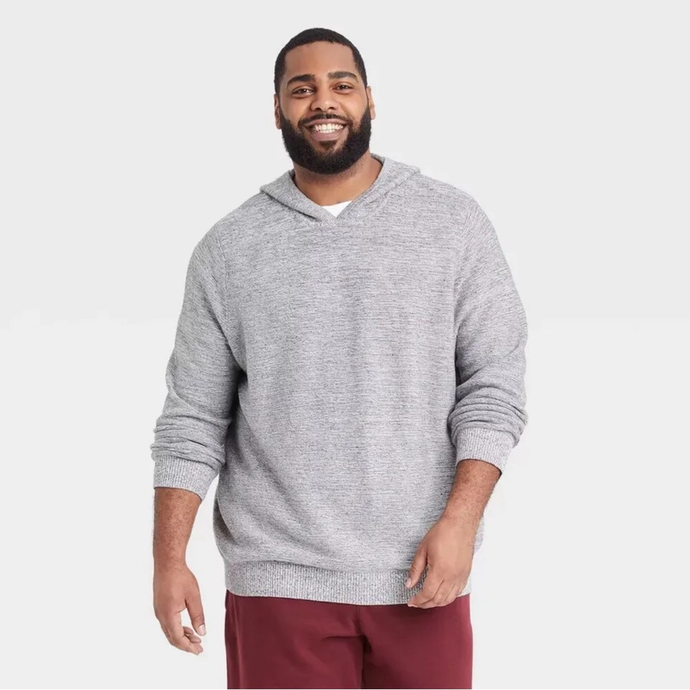 Goodfellow & Co Men's Charcoal Gray Standard Fit Pullover Sweater Size M Hoodie